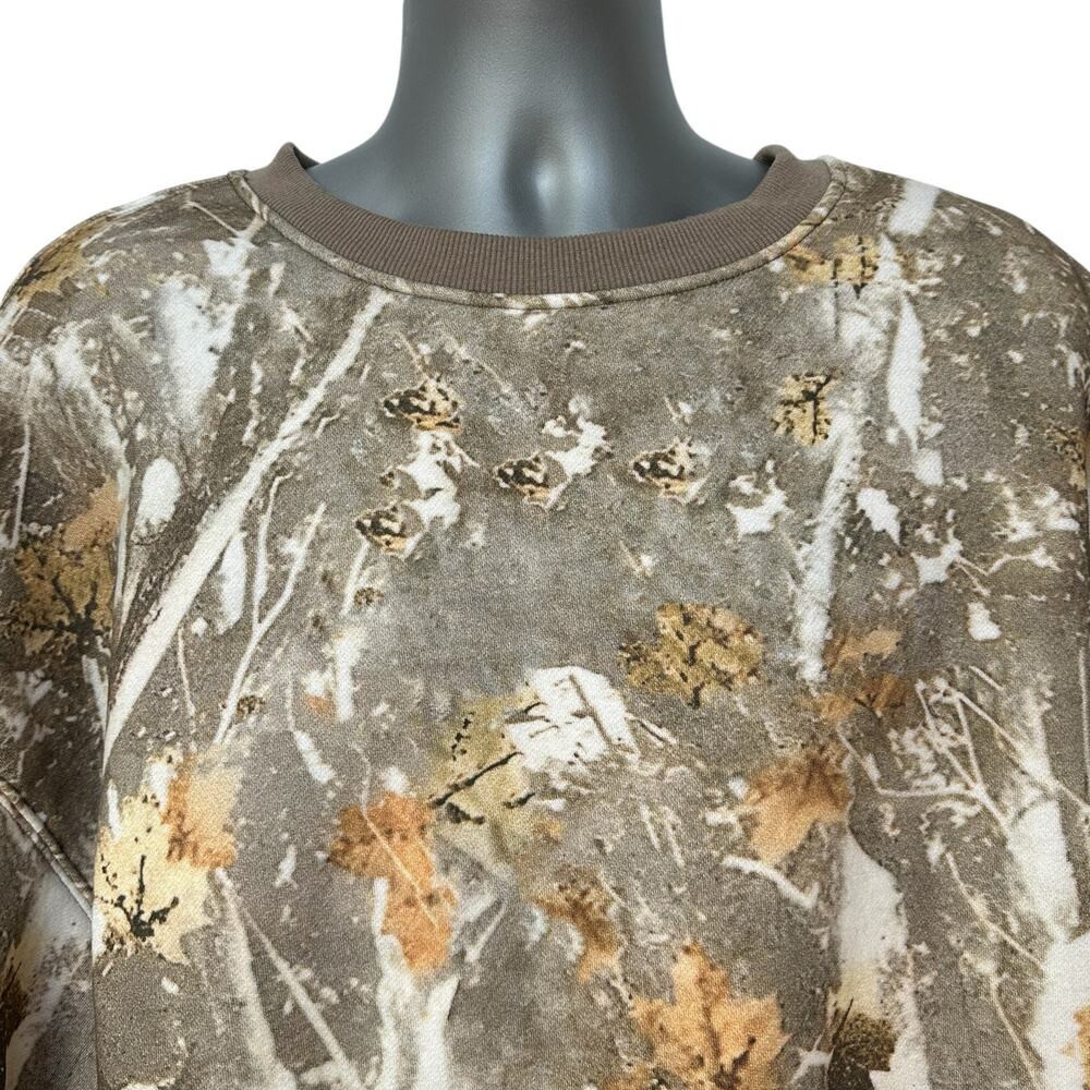Comfrt The Camo Crew Sweatshirt Camouflage Tan Cream Pullover Men's Size 2XL - Picture 3 of 9